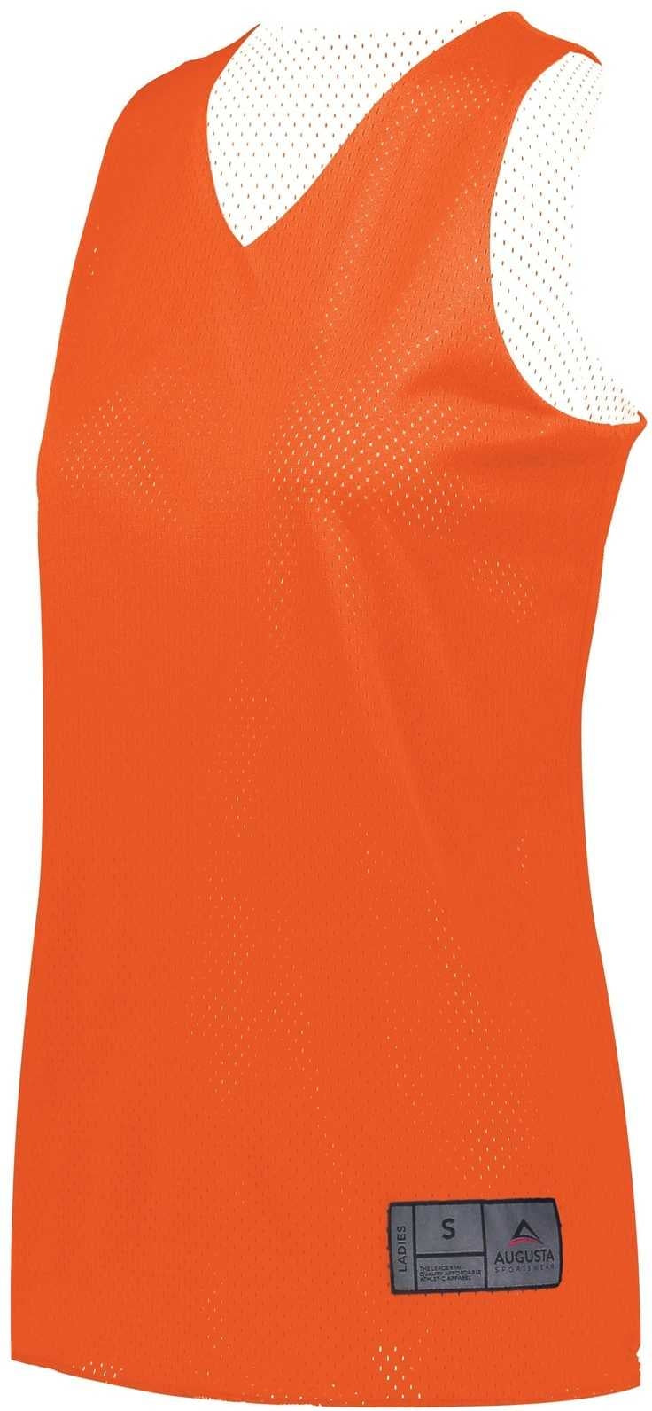 Augusta 163 Youth Tricot Mesh Reversible 2.0 Jersey - Orange White