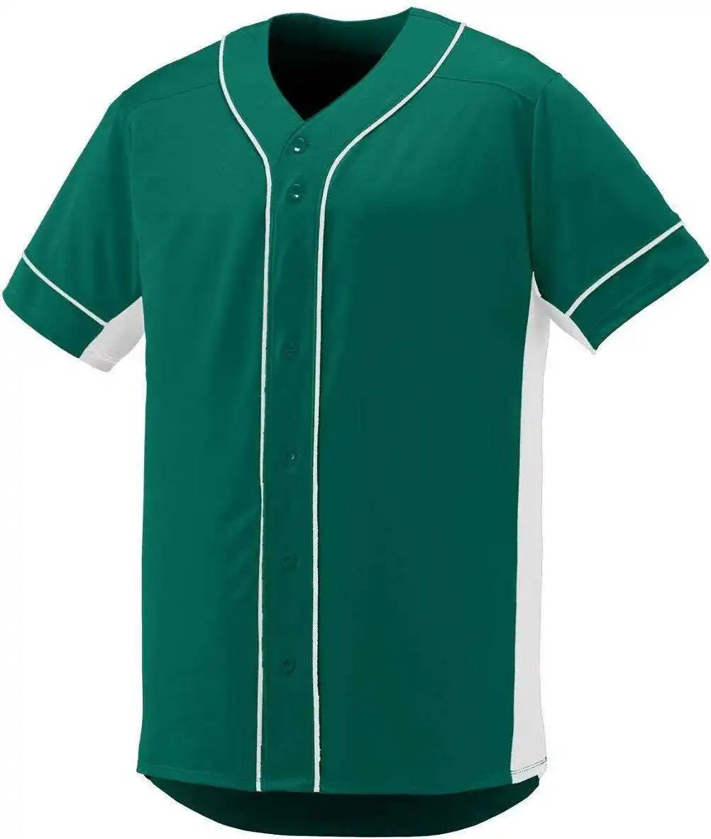 Augusta 1661 Slugger Jersey Youth - Forest White