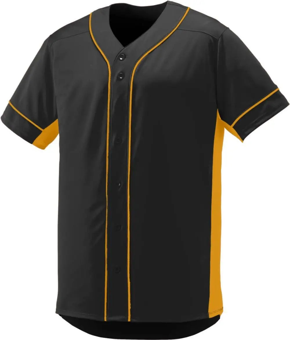 Augusta 1661 Youth Slugger Jersey - Black Gold - s