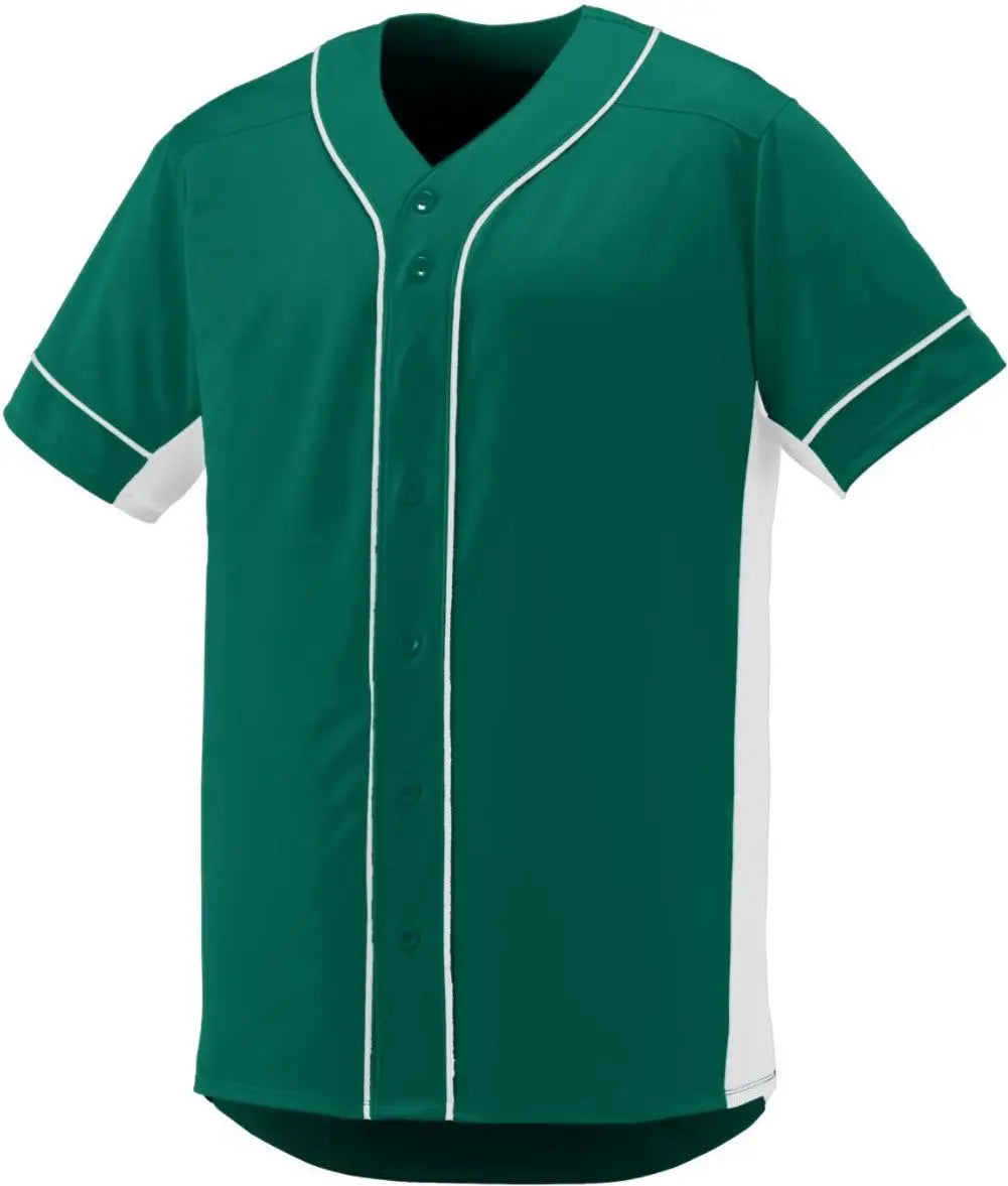 Augusta 1661 Youth Slugger Jersey - Dark Green White - s
