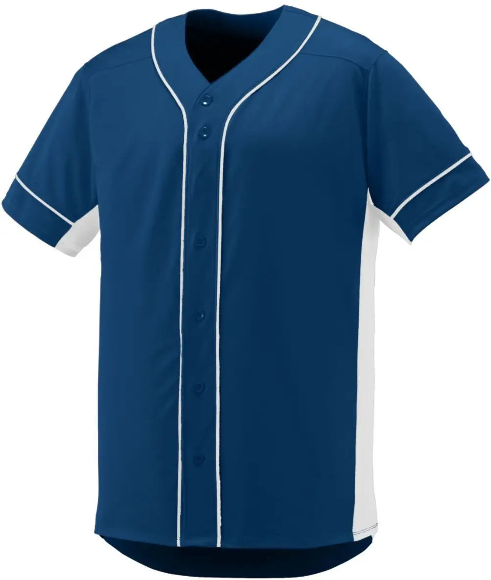 Augusta 1661 Youth Slugger Jersey - Navy White - s