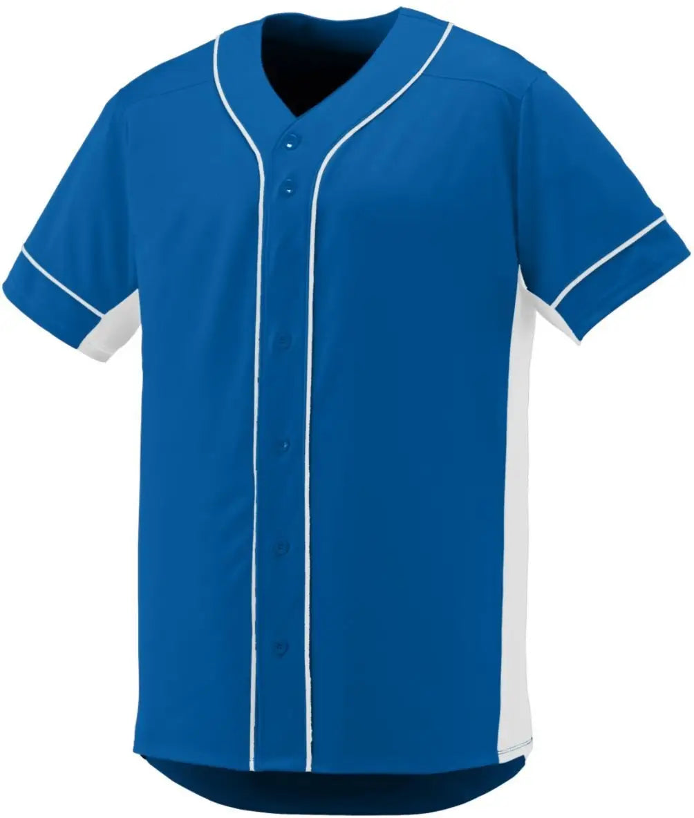 Augusta 1661 Youth Slugger Jersey - Royal White - s