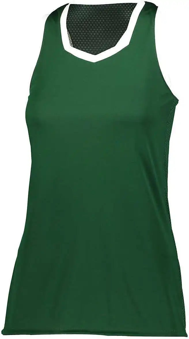 Augusta 1678 Ladies Crosse Jersey - Dark Green White