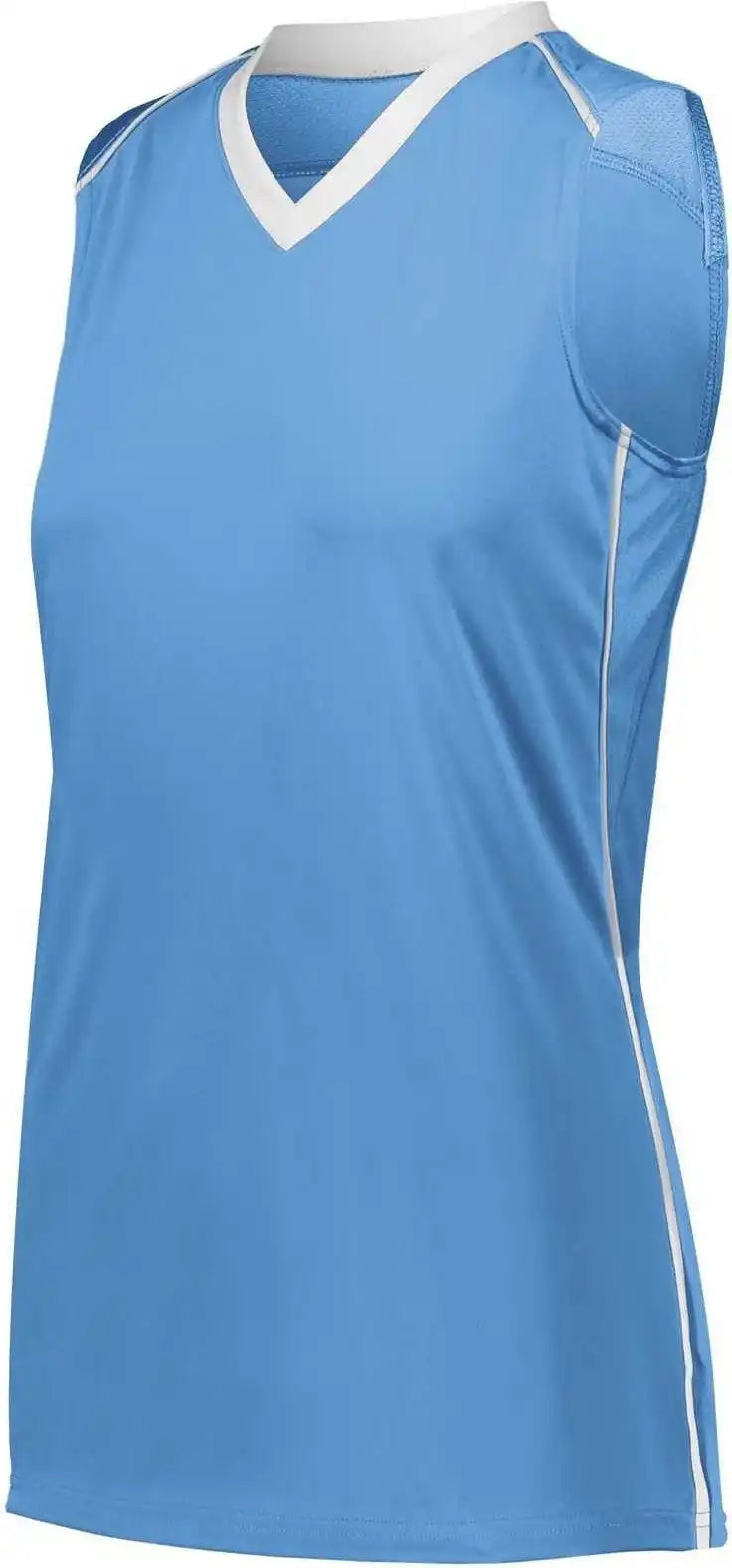 Augusta 1687 Ladies Rover Jersey - Columbia Blue White