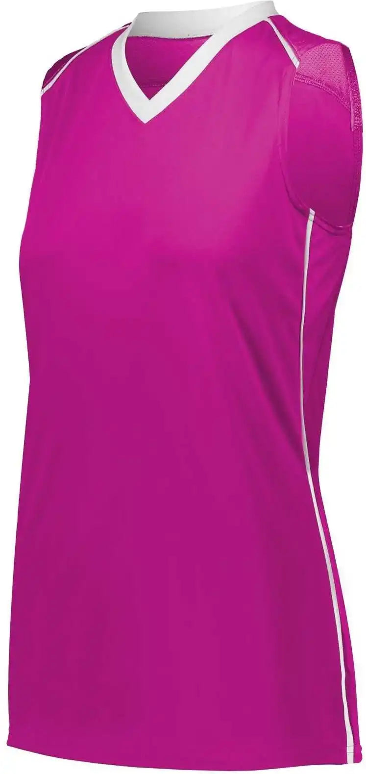 Augusta 1687 Ladies Rover Jersey - Power Pink White