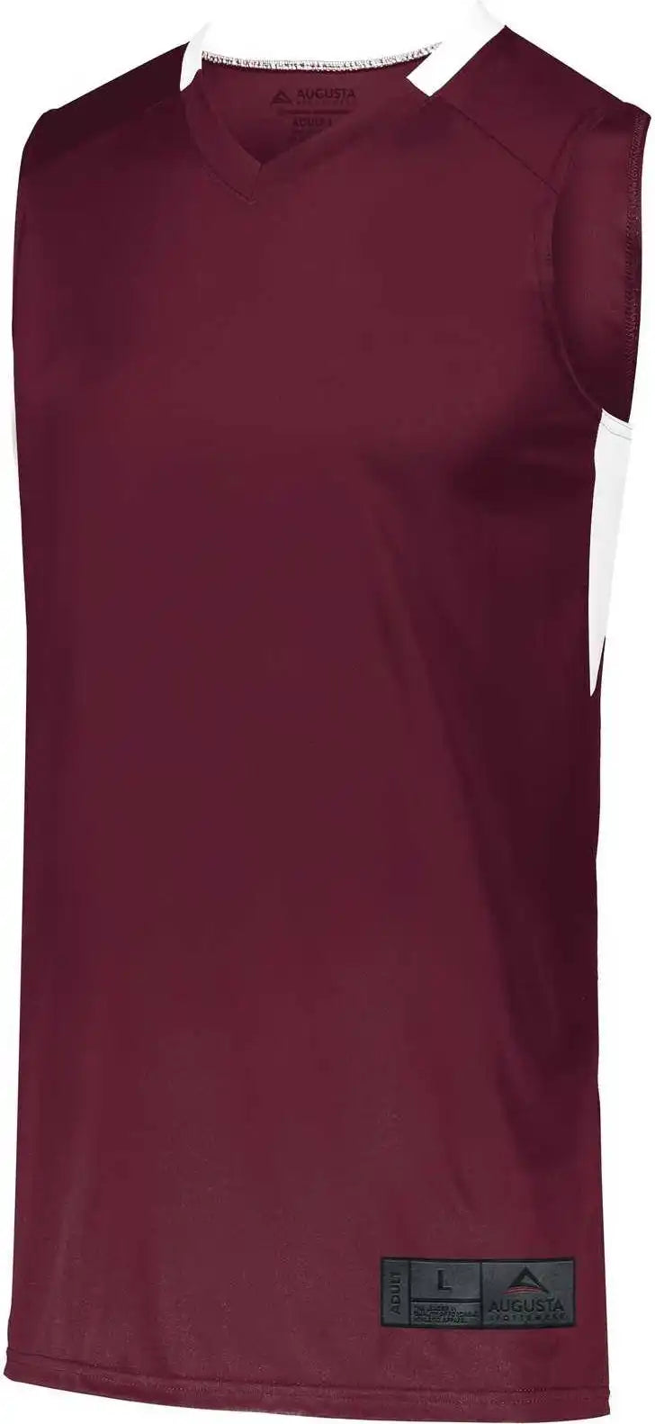 Augusta 1730 Step-back Basketball Jersey - Maroon White