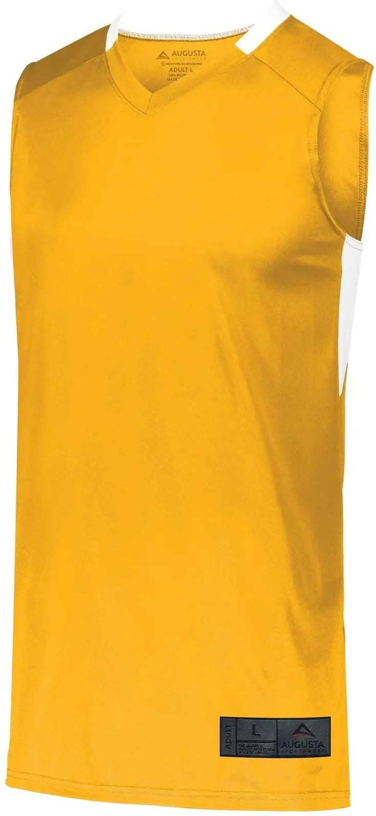 Augusta 1731 Youth Step-back Basketball Jersey - Gold White