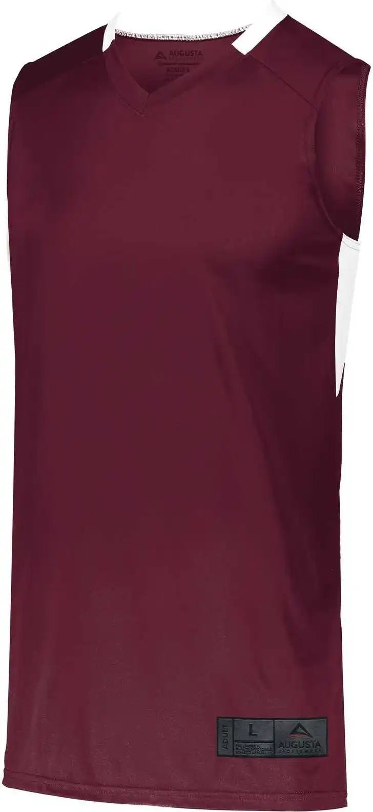 Augusta 1731 Youth Step-back Basketball Jersey - Maroon White