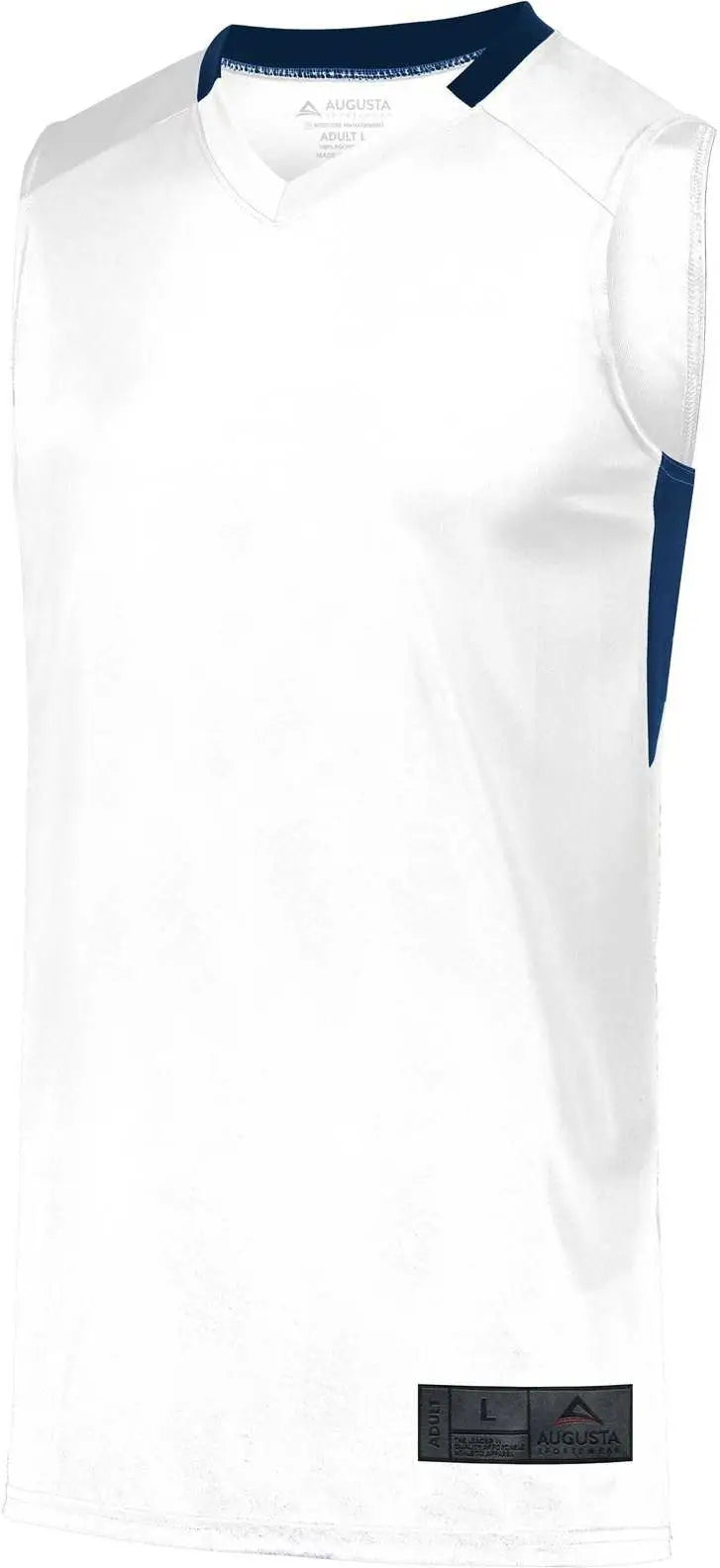Augusta 1731 Youth Step-back Basketball Jersey - White Navy