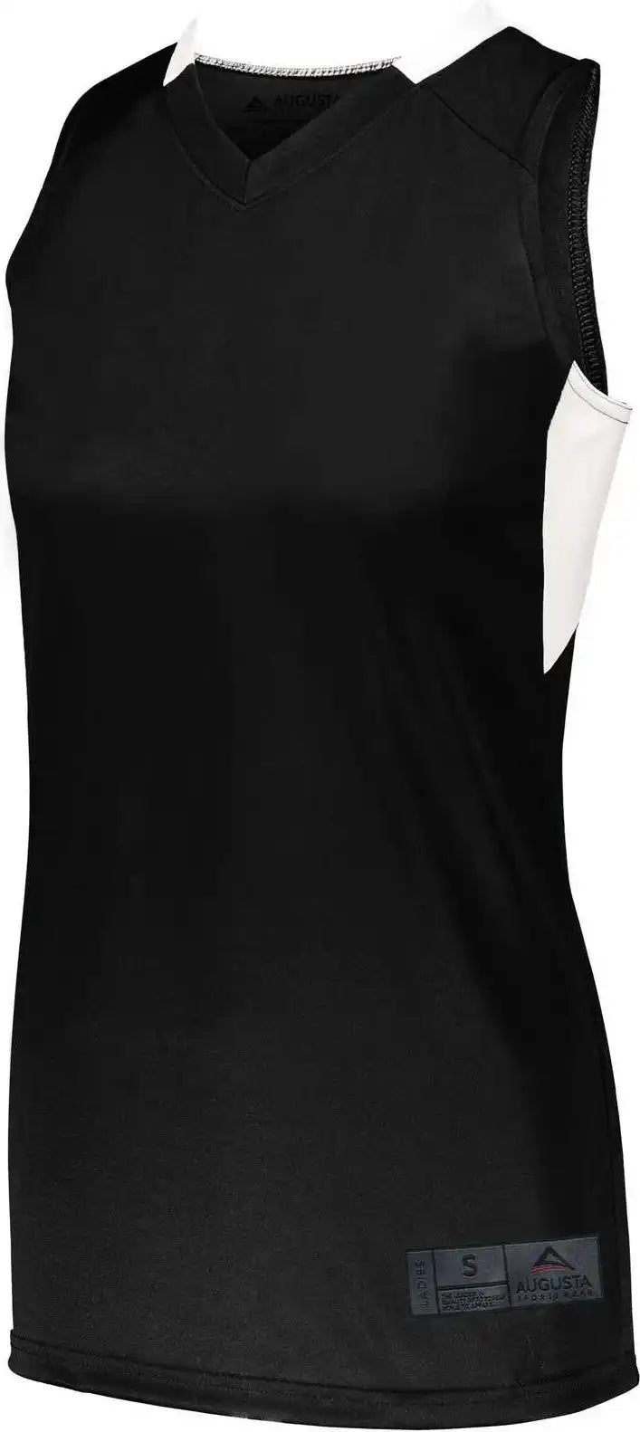 Augusta 1732 Ladies Step-back Basketball Jersey - Black White