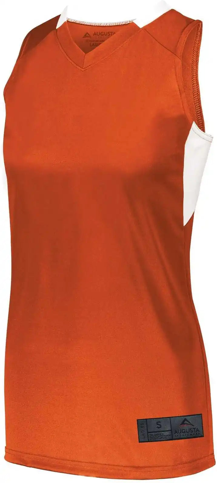 Augusta 1732 Ladies Step-back Basketball Jersey - Orange White