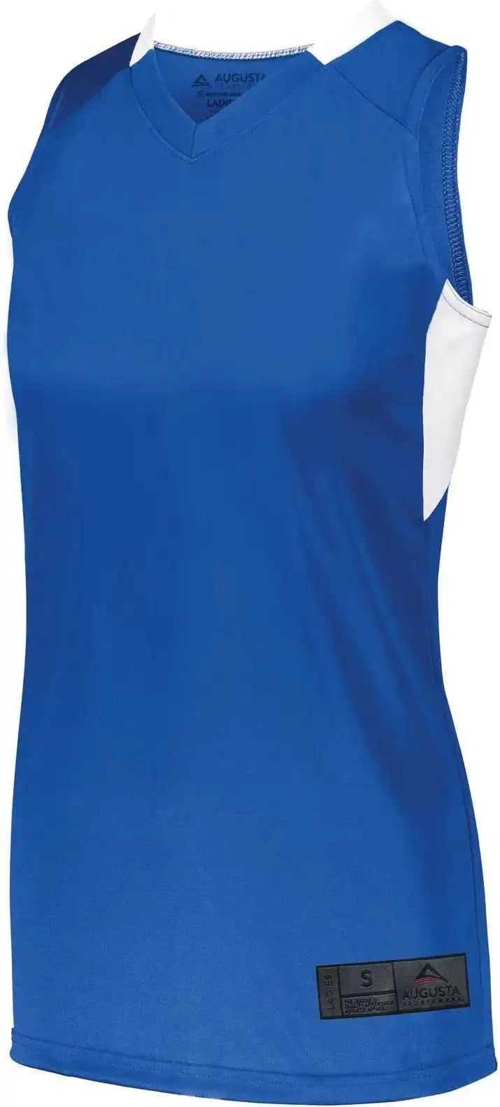 Augusta 1732 Ladies Step-back Basketball Jersey - Royal White