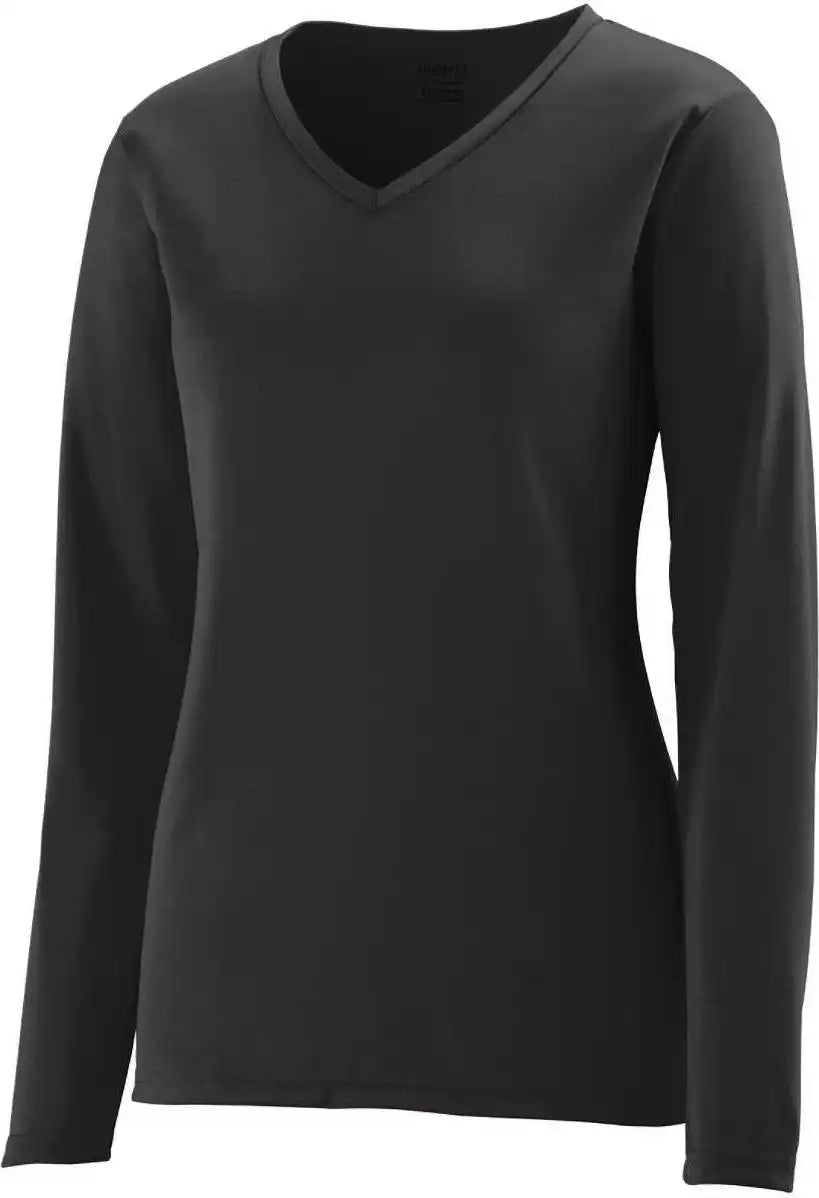 Augusta 1788 Ladies Long Sleeve Wicking t Shirt Black