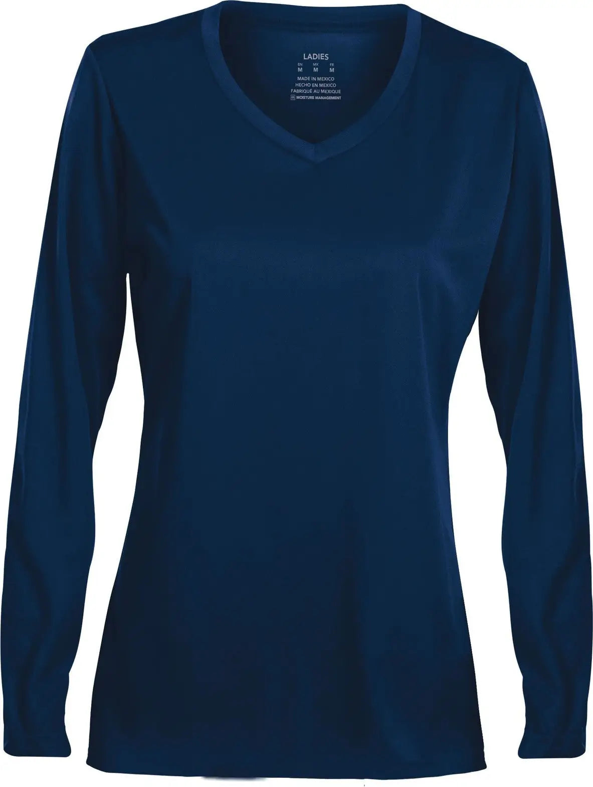 Augusta 1788 Ladies Long Sleeve Wicking T-shirt - Navy