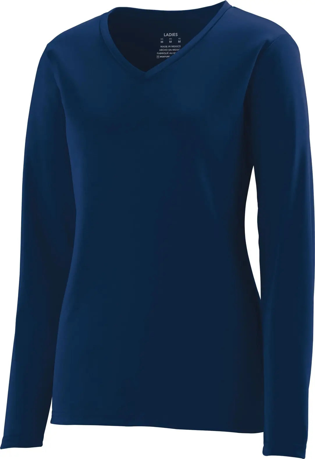 Augusta 1788 Ladies Long Sleeve Wicking T-shirt - Navy - Xs