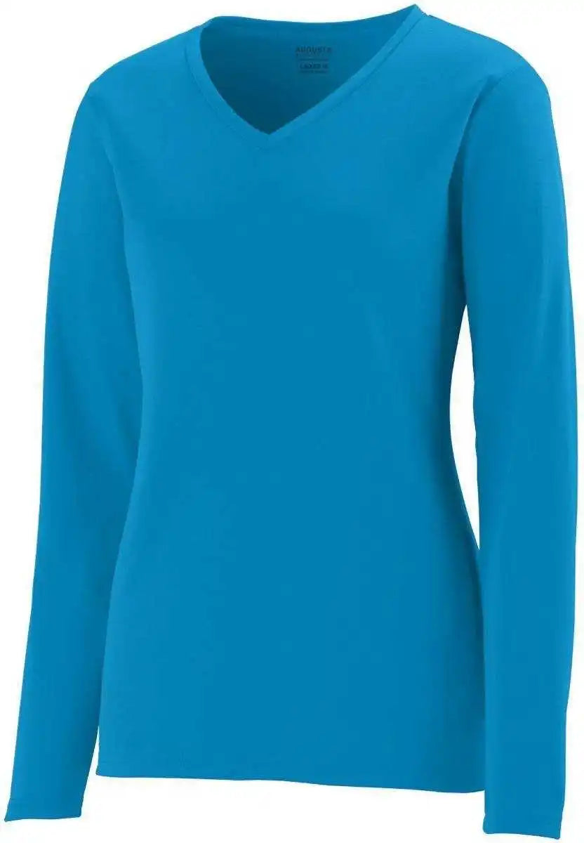 Augusta 1788 Ladies Long Sleeve Wicking T-shirt - Power Blue