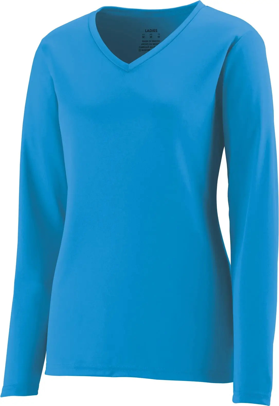 Augusta 1788 Ladies Long Sleeve Wicking T-shirt - Power Blue - Xs
