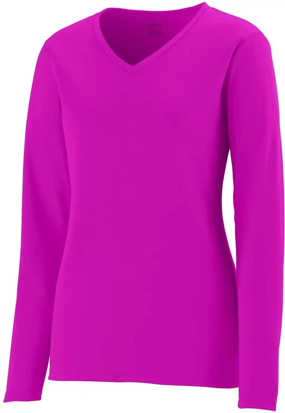 Augusta 1788 Ladies Long Sleeve Wicking t Shirt Power Pink