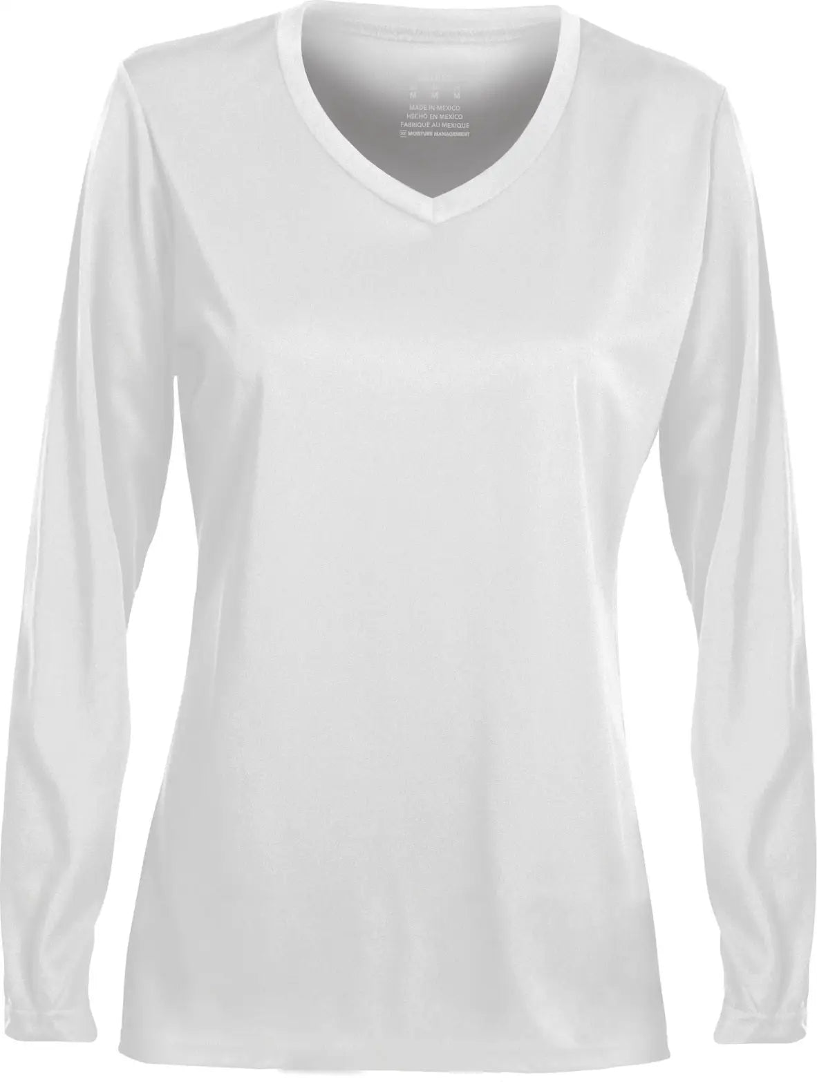 Augusta 1788 Ladies Long Sleeve Wicking T-shirt - White