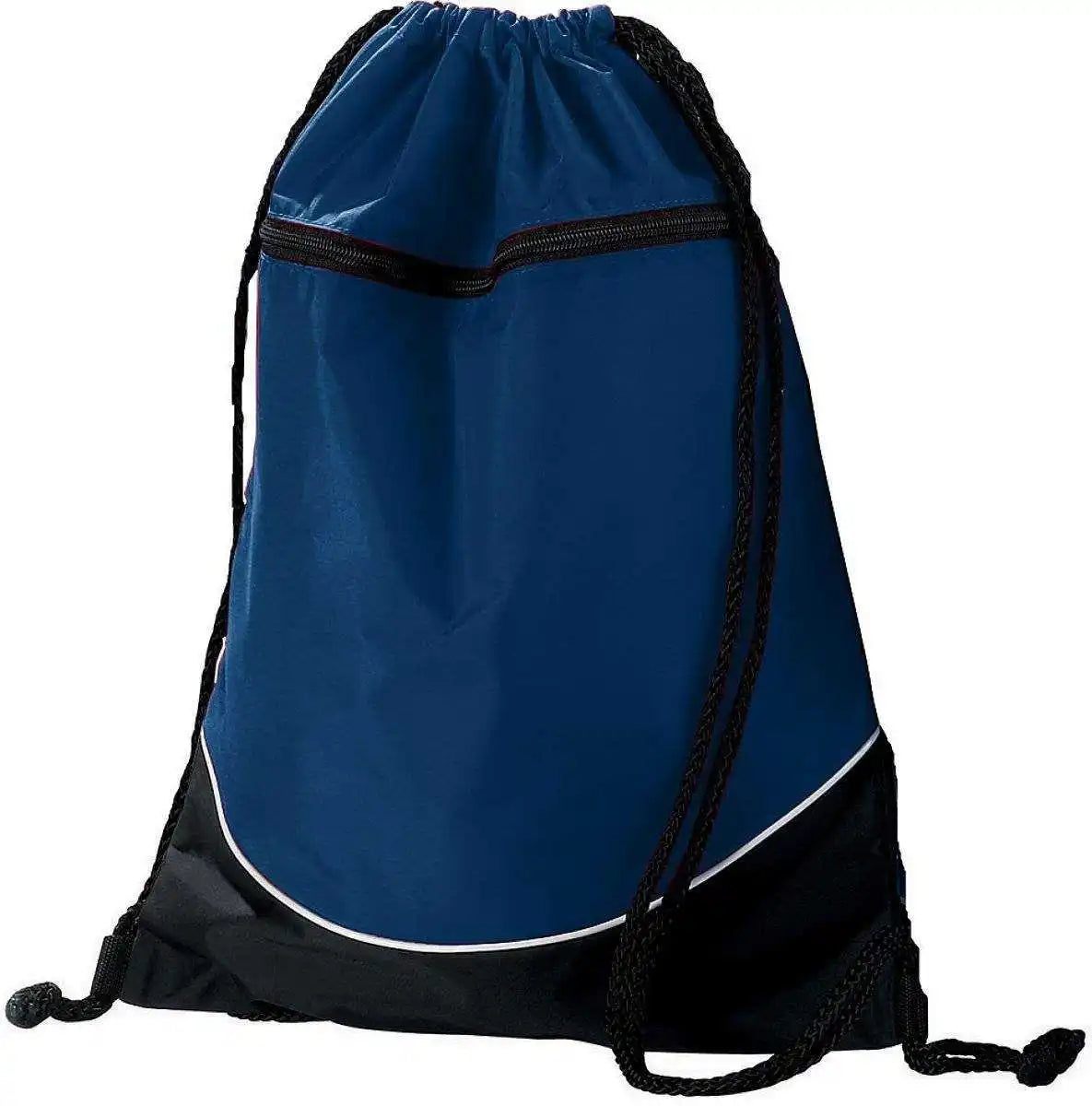 Augusta 1920 Tri-color Drawstring Backpack - Navy Black White