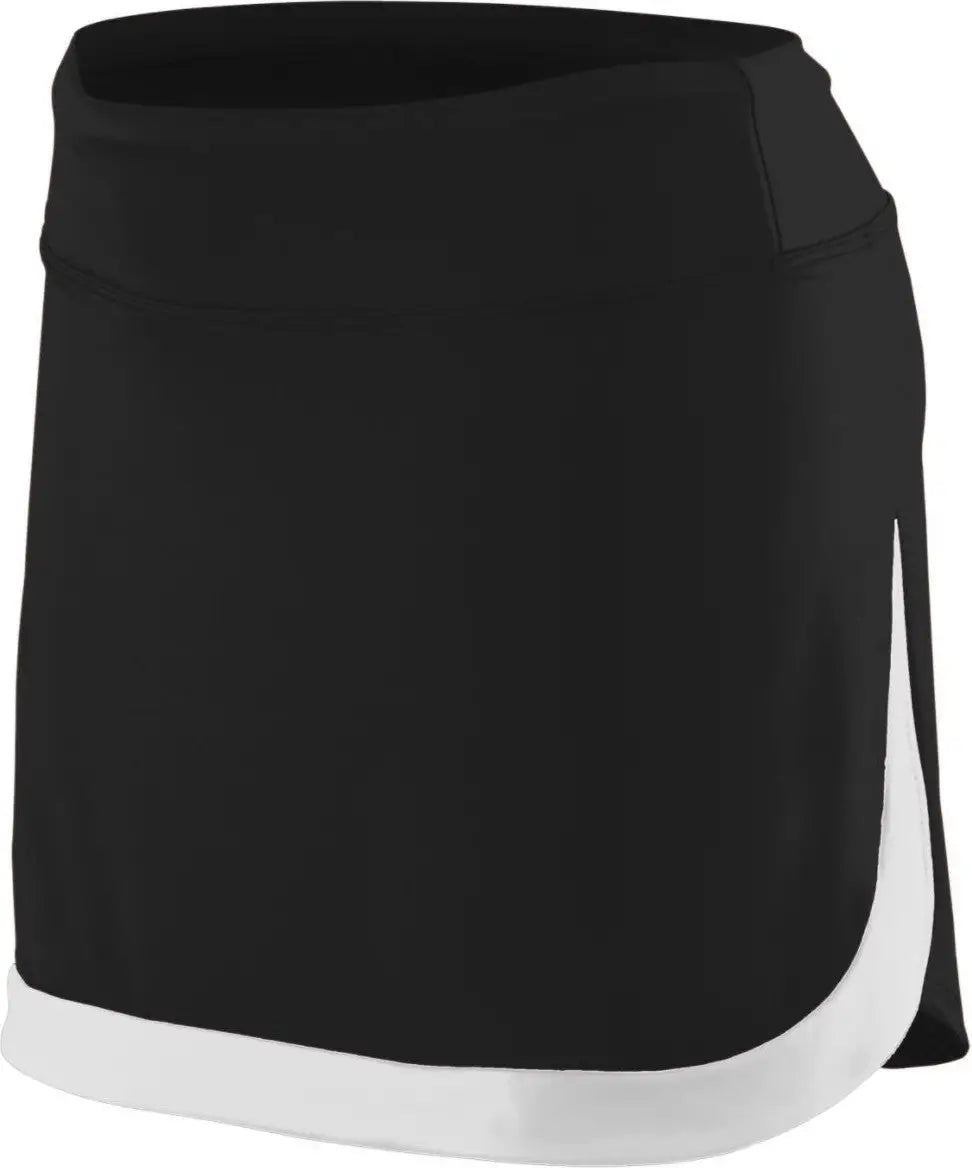 Augusta 2410 Ladies Action Color Block Skort - Black White - s