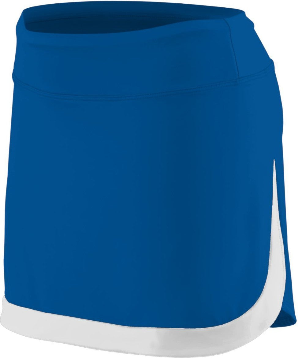 Augusta 2411 Girls Action Color Block Skort - Royal White - Gilrs s