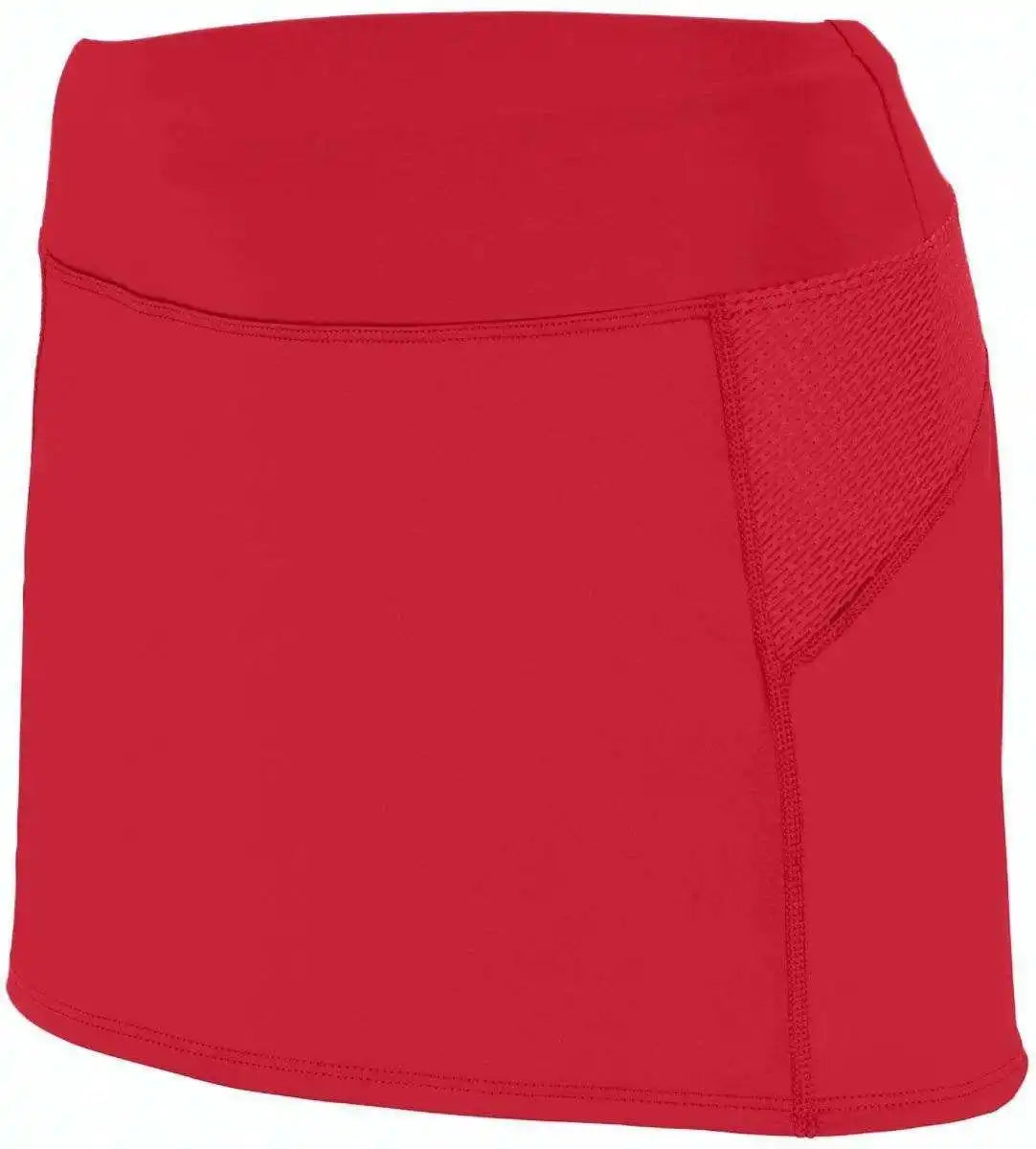 Augusta 2420 Ladies Femfit Skort - Red Dark Gray