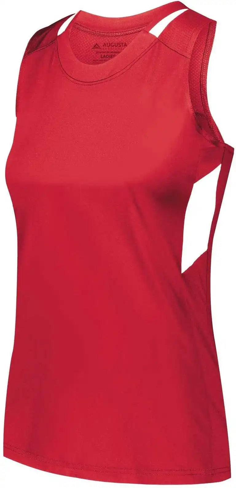 Augusta 2437 Girls Crossover Tank - Red White - m