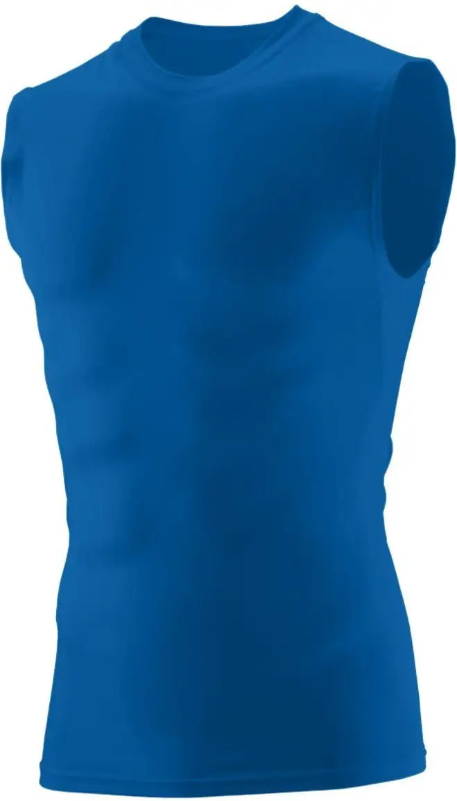 Augusta 2602 Hyperform Compression Sleeveless Shirt - Royal - Adult s