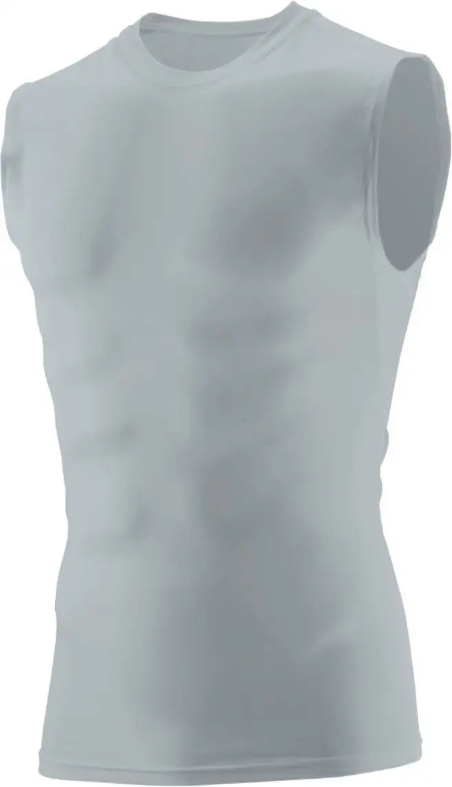 Augusta 2602 Hyperform Compression Sleeveless Shirt - Silver - Adult s
