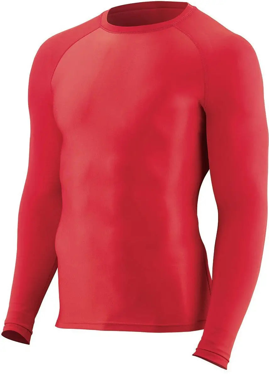 Augusta 2604 Hyperform L/s Compression Shirt - Red - Adult s