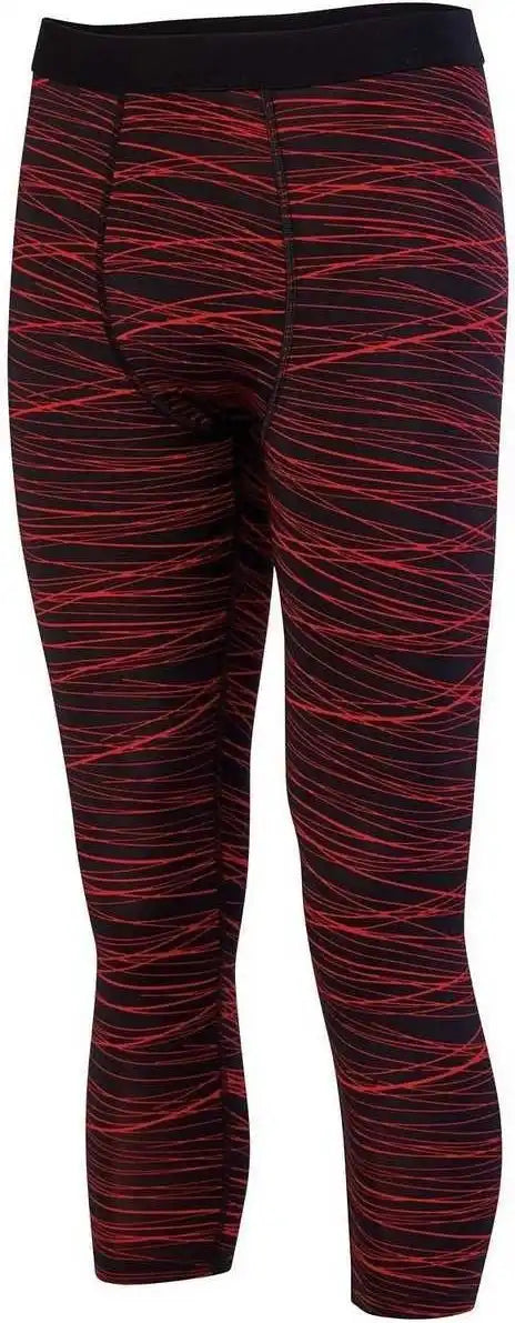 Augusta 2619 Youth Hyperform Compression Calf-length Tight - Black Red Print - l
