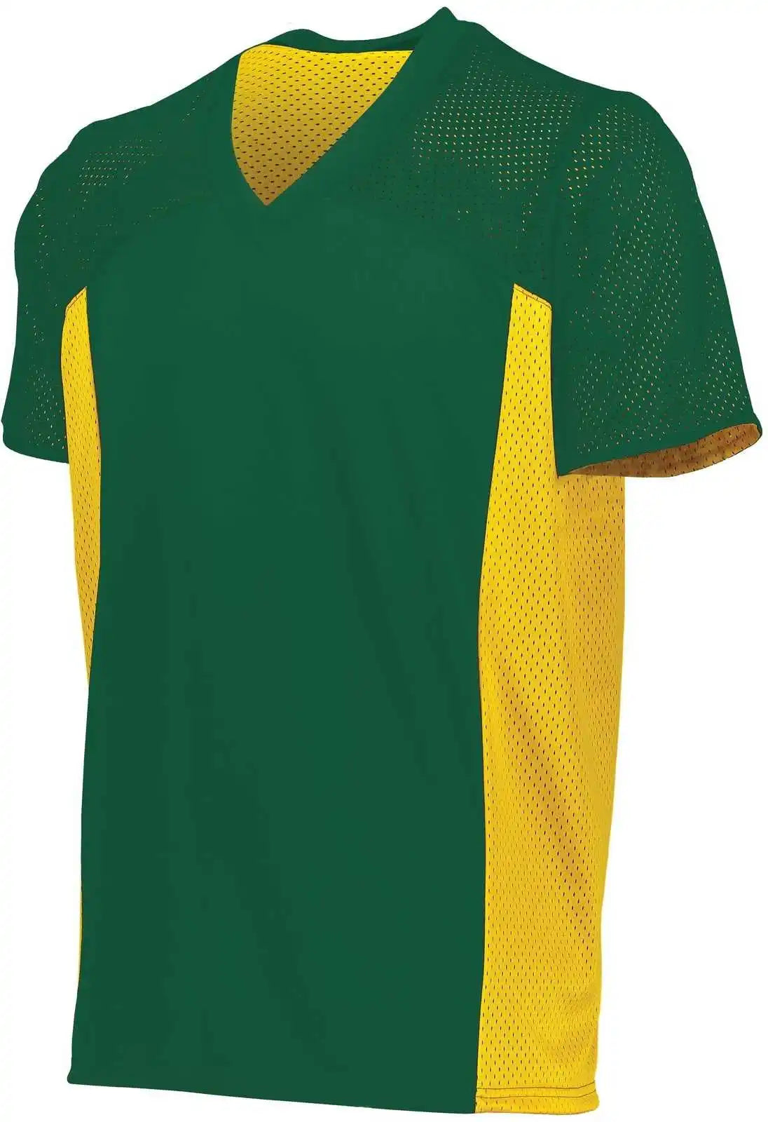 Augusta 265 Youth Reversible Flag Football Jersey Dark Green Gold