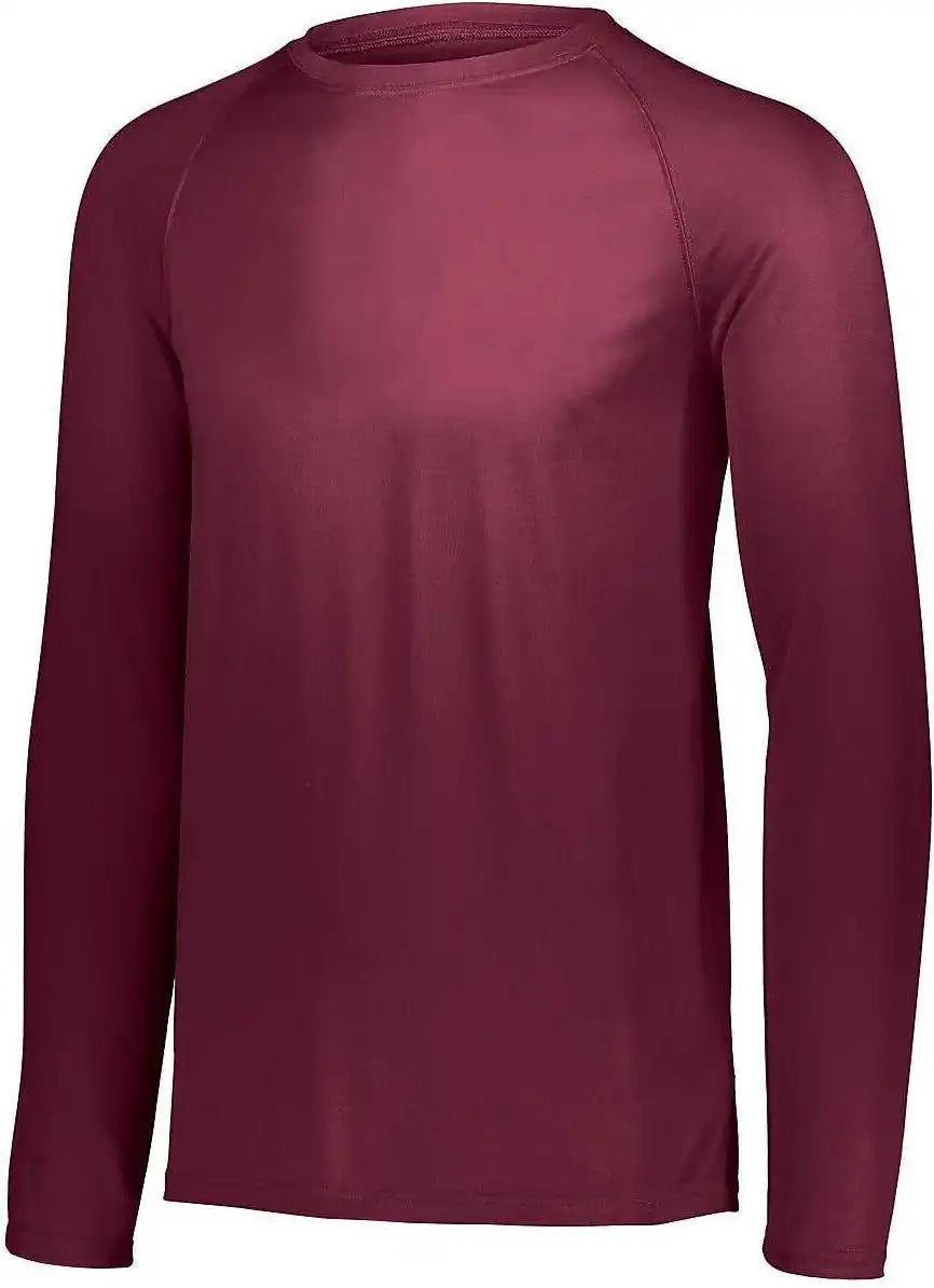 Augusta 2796 Youth Attain Wicking Long Sleeve Shirt - Maroon (hlw) - s