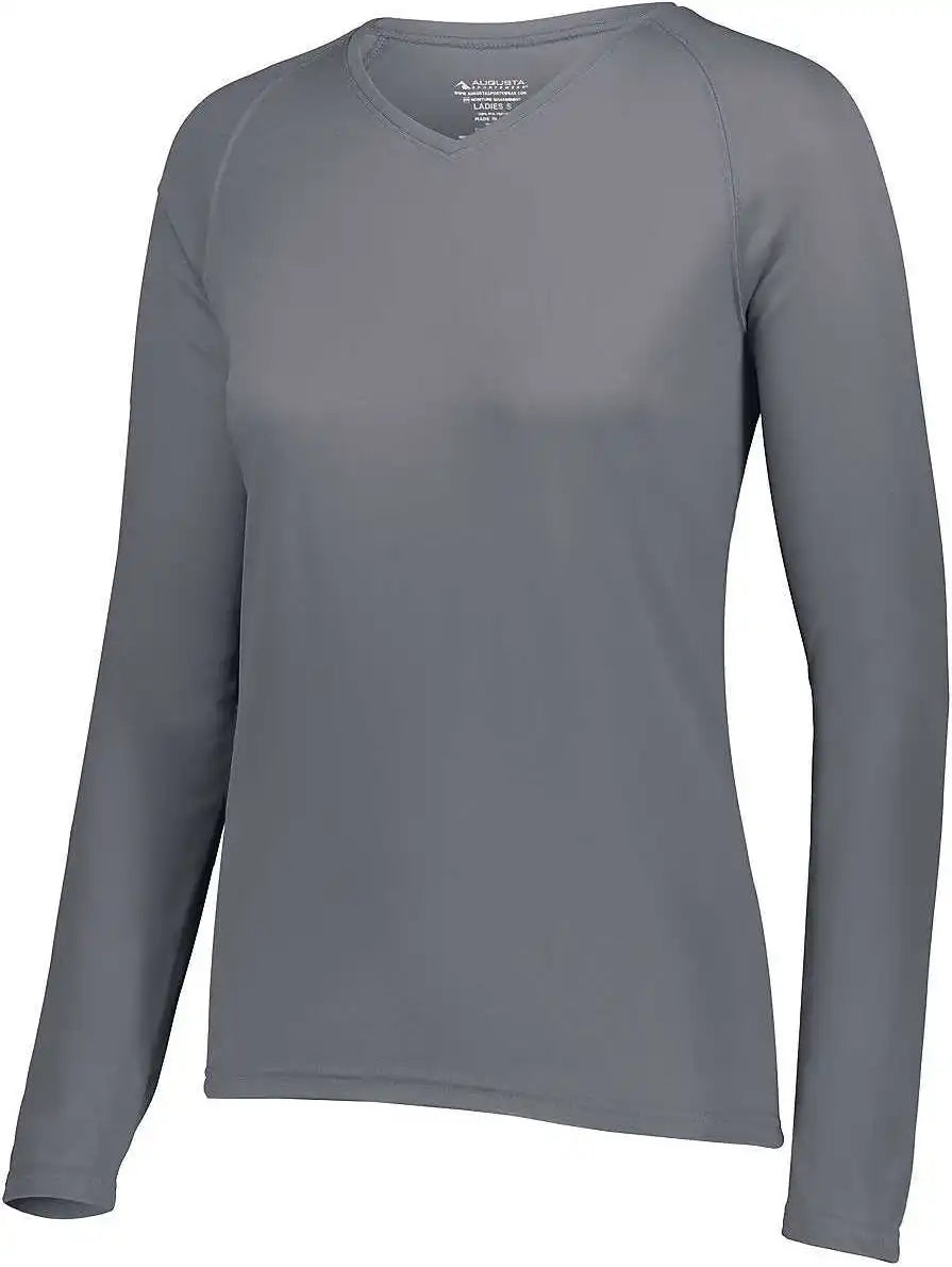 Augusta 2797 Ladies Attain Wicking Long Sleeve Shirt Graphite