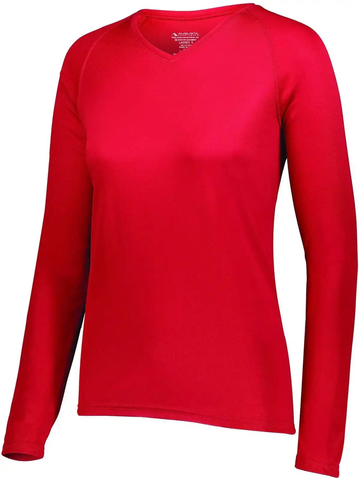 Augusta 2797 Ladies Attain Wicking Long Sleeve Shirt Scarlet