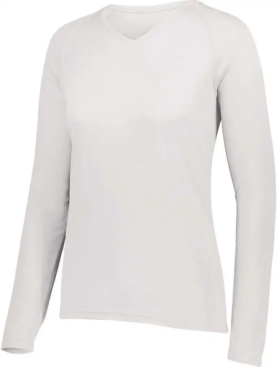 Augusta 2797 Ladies Attain Wicking Long Sleeve Shirt White