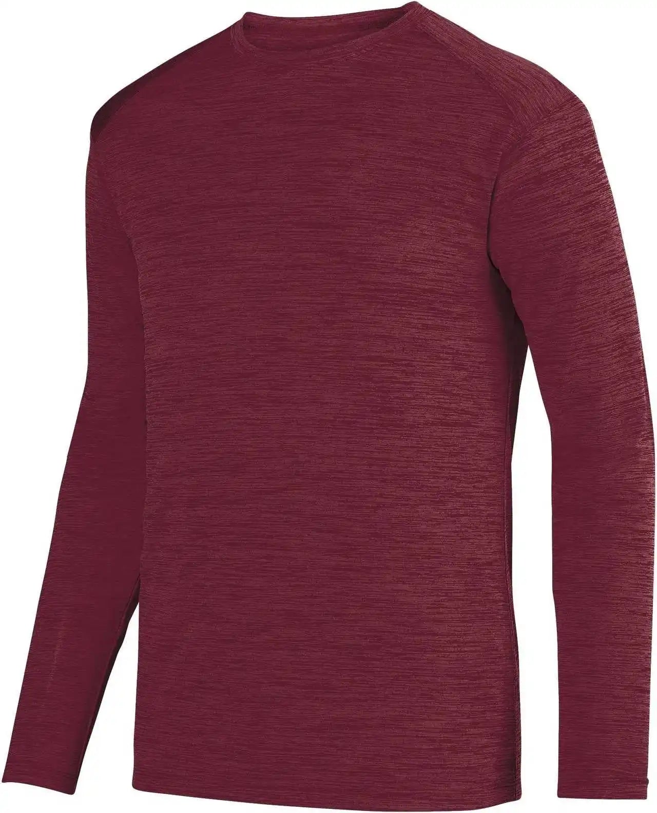 Augusta 2903 Shadow Tonal Heather Long Sleeve Tee - Maroon