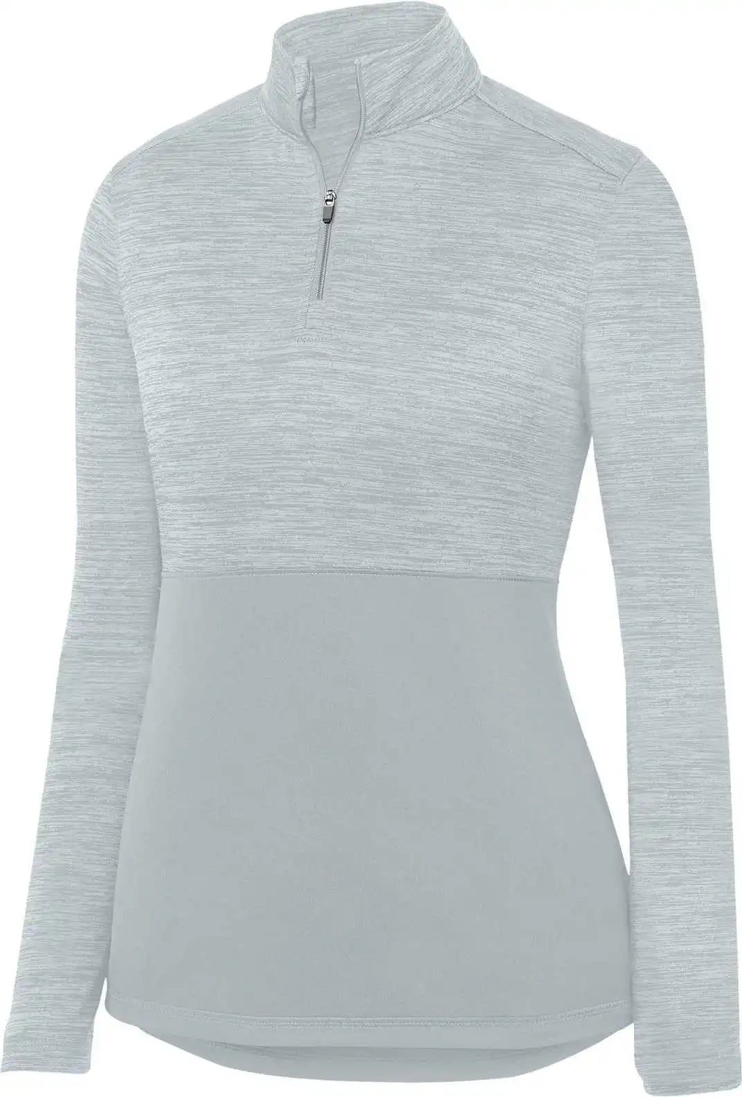 Augusta 2909 Ladies Shadow Tonal Heather 1/4 Zip Pullover - Silver