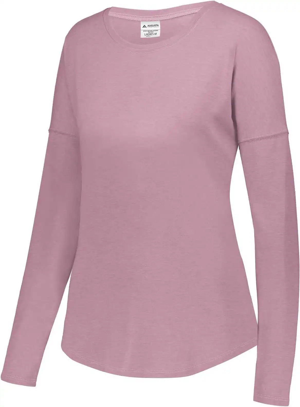 Augusta 3077 Ladies Lux Tri-blend Long Sleeve Shirt - Dusty Rose Heather