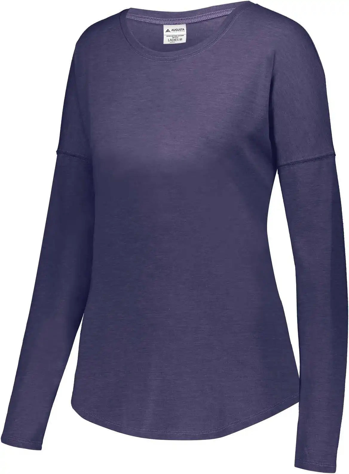 Augusta 3077 Ladies Lux Tri-blend Long Sleeve Shirt - Navy Heather