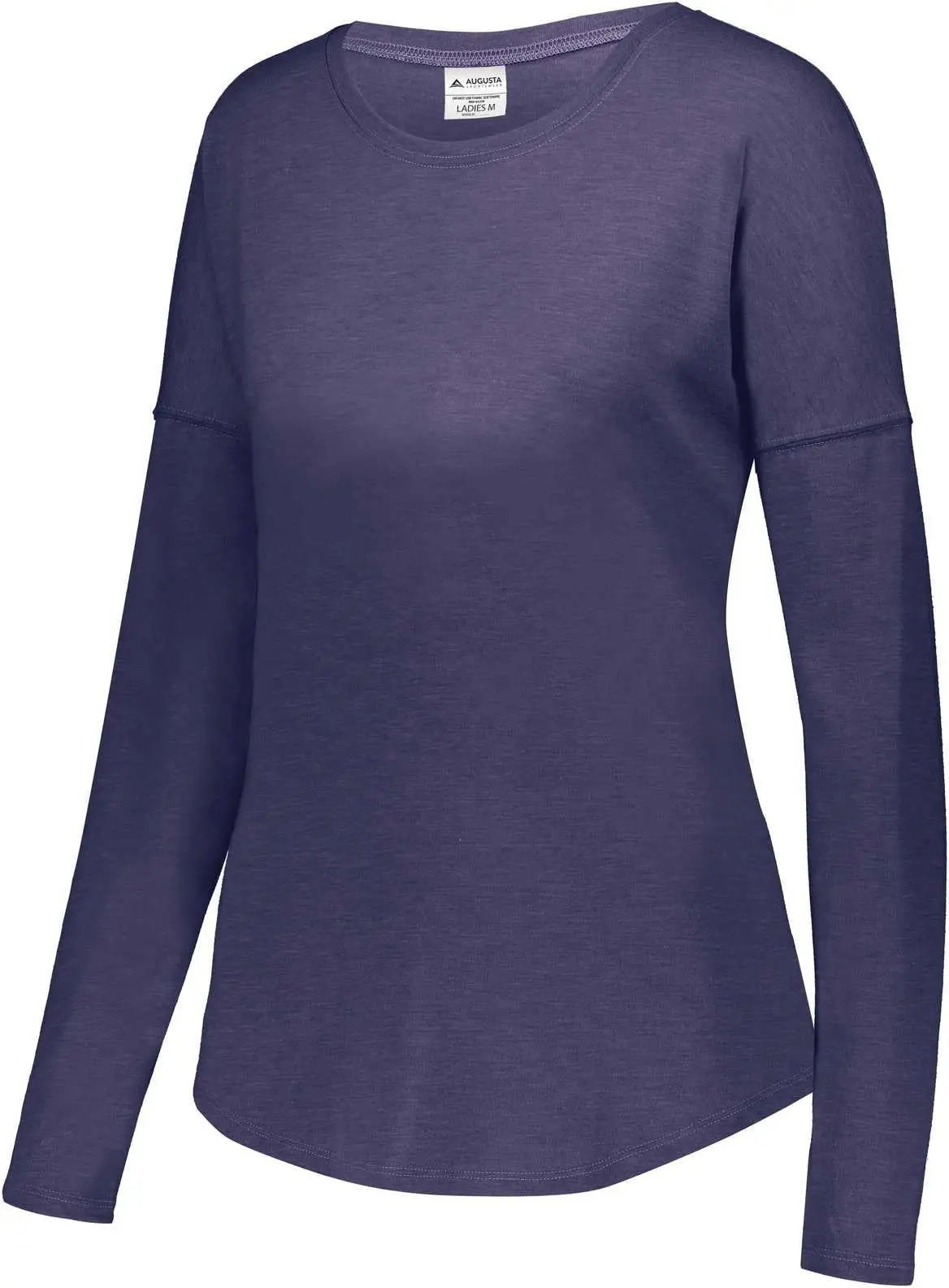 Augusta 3077 Ladies Lux Tri-blend Long Sleeve Shirt - Navy Heather