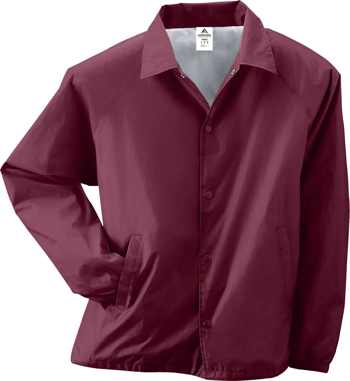 Augusta 3100 Nylon Coach’s Jacket/lined - Maroon - Adult s