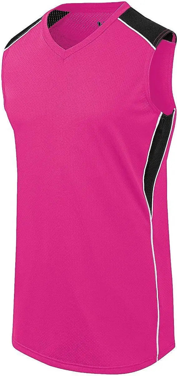 Augusta 312162 Wmns Dynamite Sb Jersey - Raspberry Black White - Ladies s