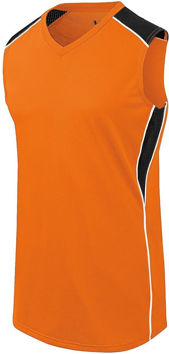 Augusta 312163 Girls Dynamite Softball Jersey - Orange Black White - Adult s