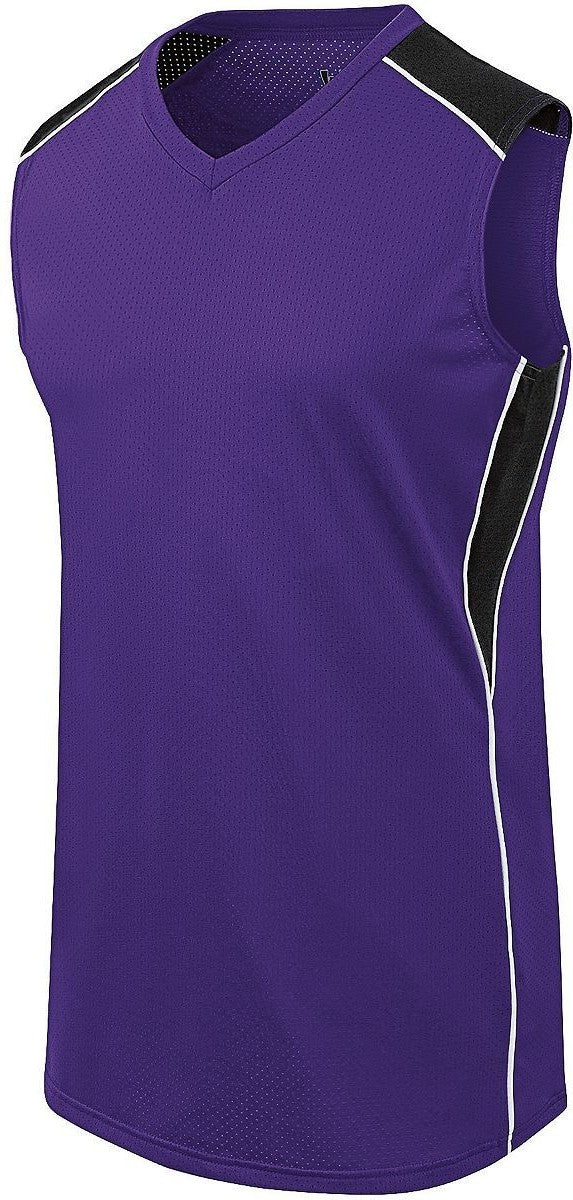Augusta 312163 Girls Dynamite Softball Jersey - Purple Black White - Adult s