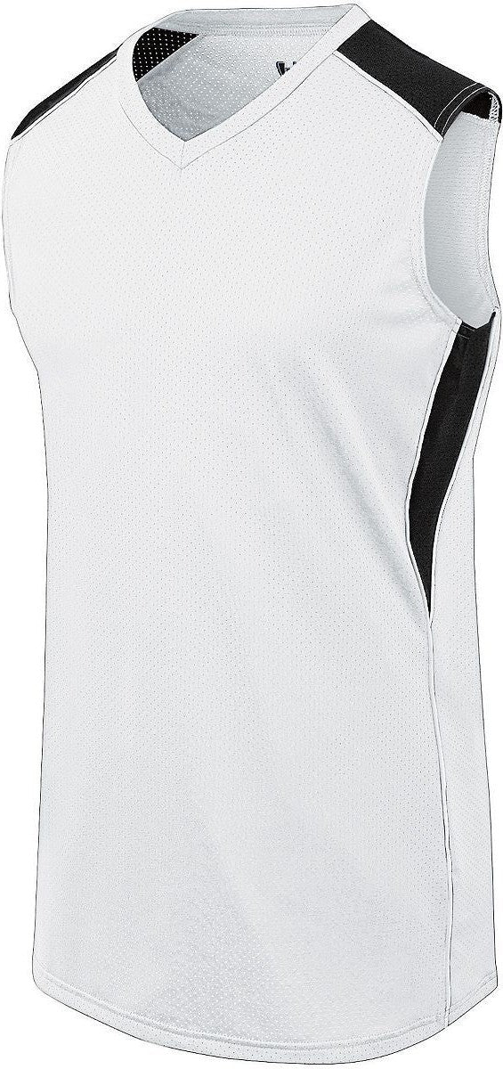 Augusta 312163 Girls Dynamite Softball Jersey - White Black - Adult s