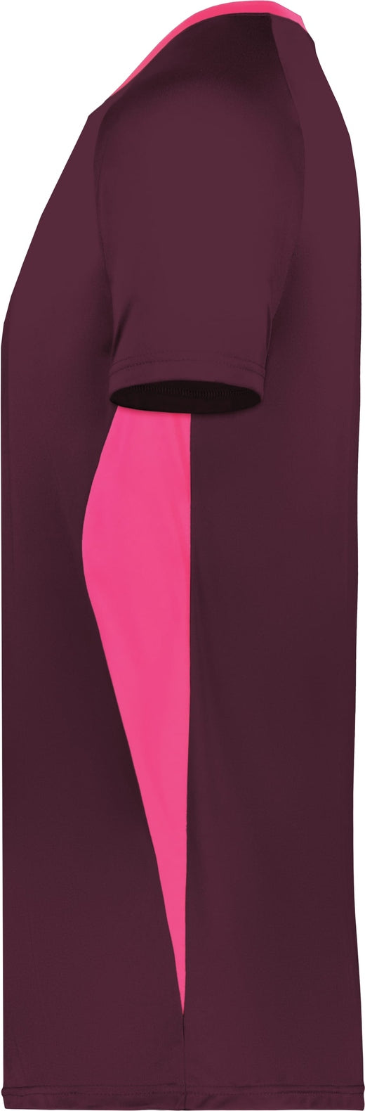 Augusta 322241 Youth Octane Jersey - Maroon Power Pink