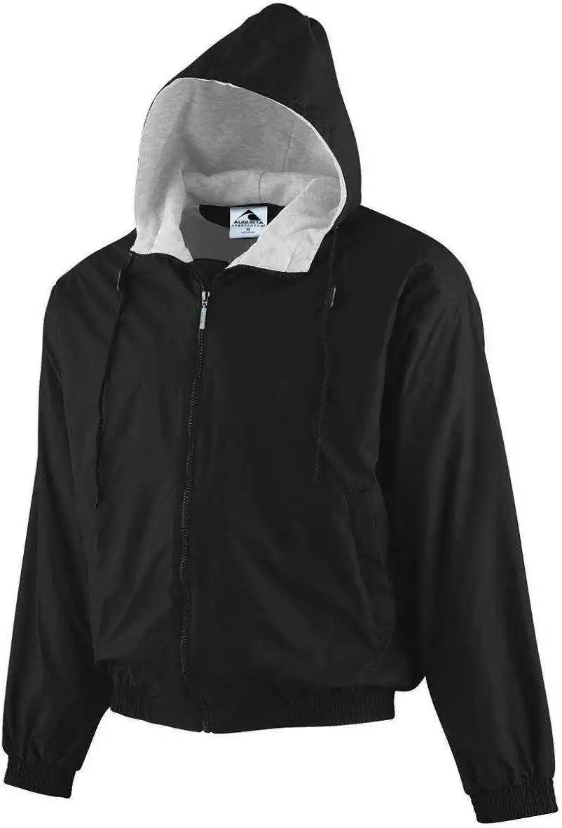 Augusta 3280 Hooded Taffeta Jacket/fleece Lined - Black