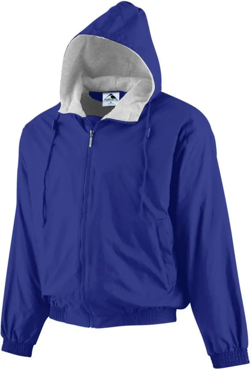 Augusta 3280 Hooded Taffeta Jacket - Purple - Adult s